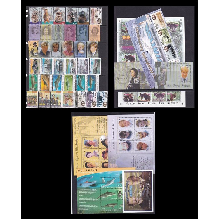 PAPUA NEW GUINEA 2003 Complete Year Set 41v + 8 s/s MNH**