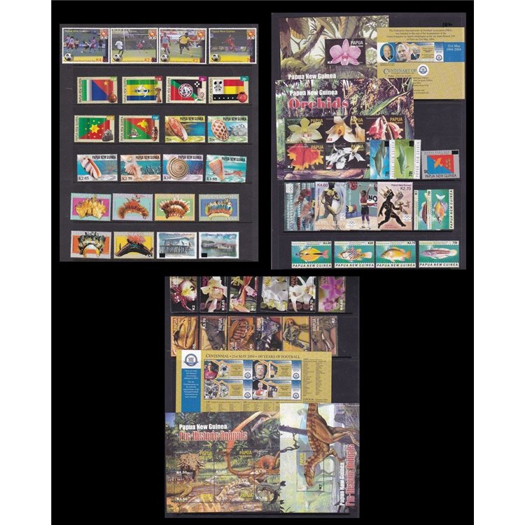 PAPUA NEW GUINEA 2004 Complete Vintage 49v + 6 s/s MNH**