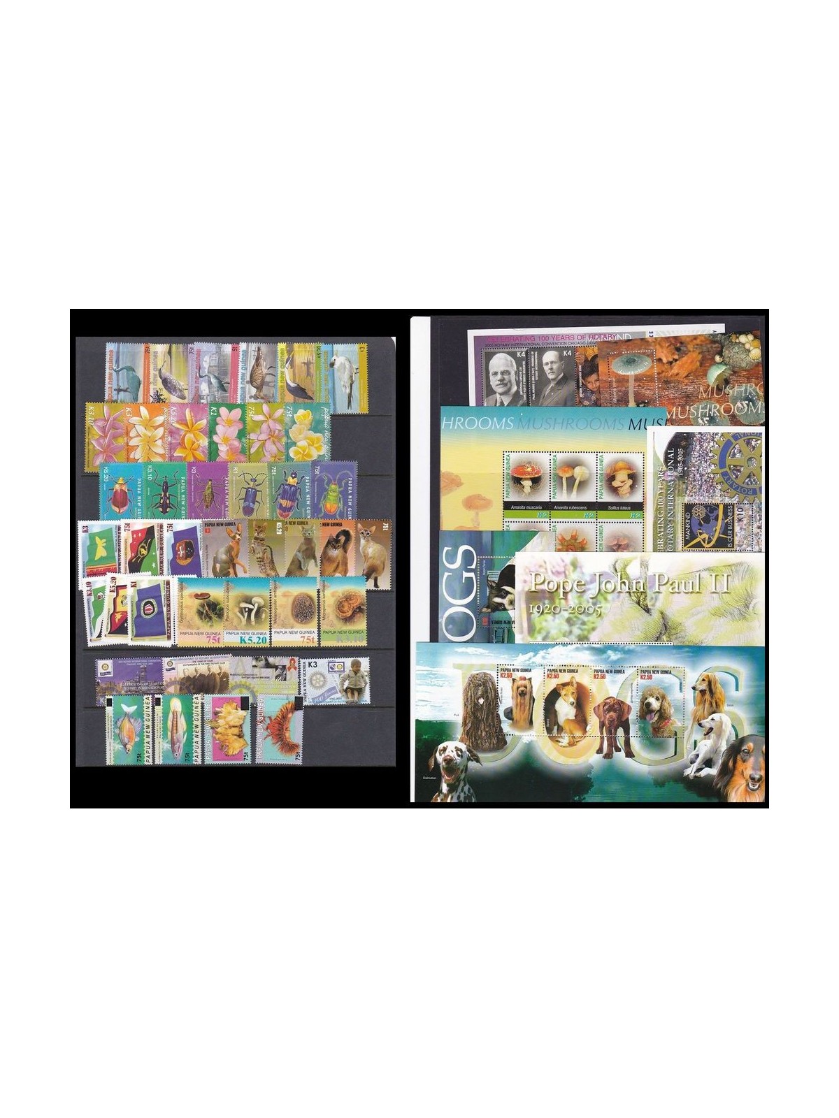 PAPUA NUOVA GUINEA 2005 Annata Completa - Complete YearSet 41v + 7 BF MNH**