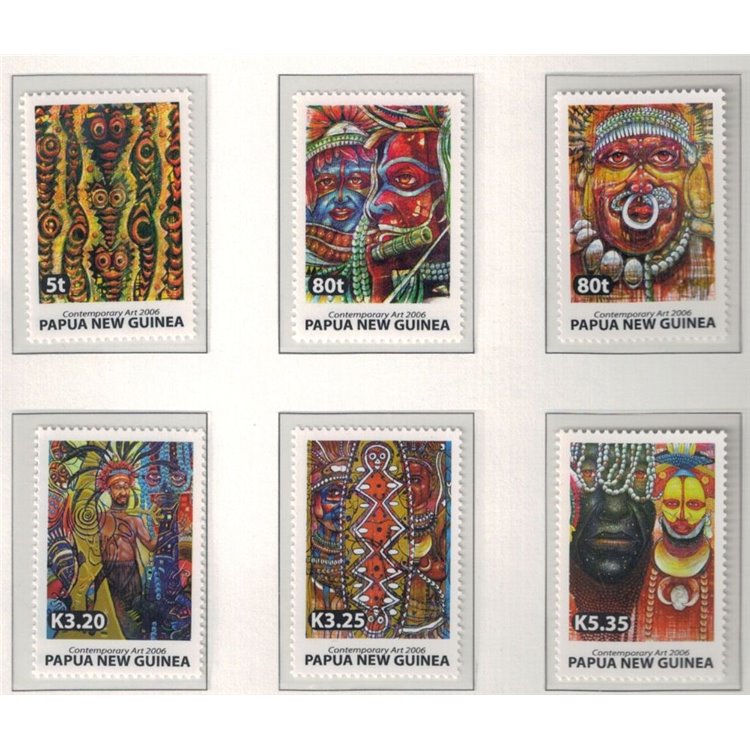 PAPUA NEW GUINEA 2006 Contemporary Art - Local Art 6v MNH**
