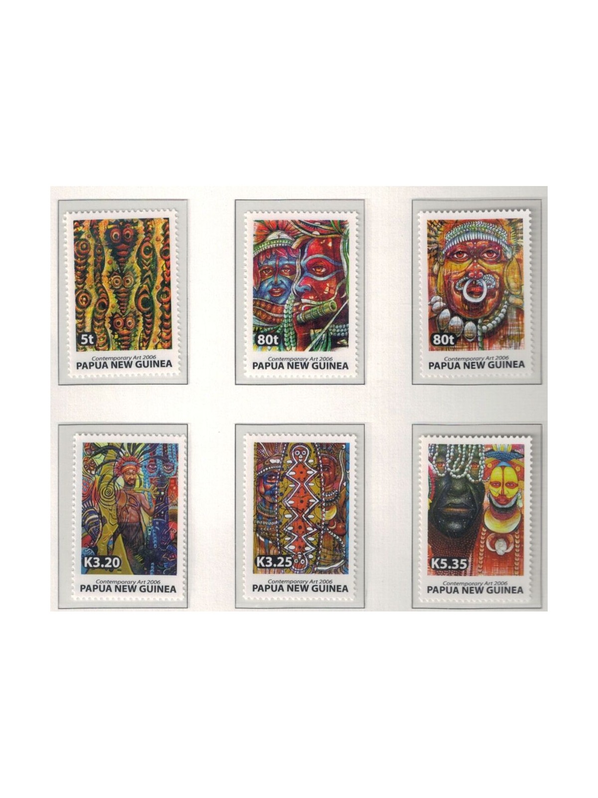 PAPUA NEW GUINEA 2006 Contemporary Art - Local Art 6v MNH**