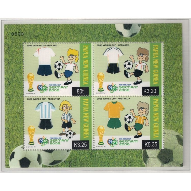 PAPUA NUOVA GUINEA 2006 Mondiali di calcio - World Cup Football 1 BF MNH**