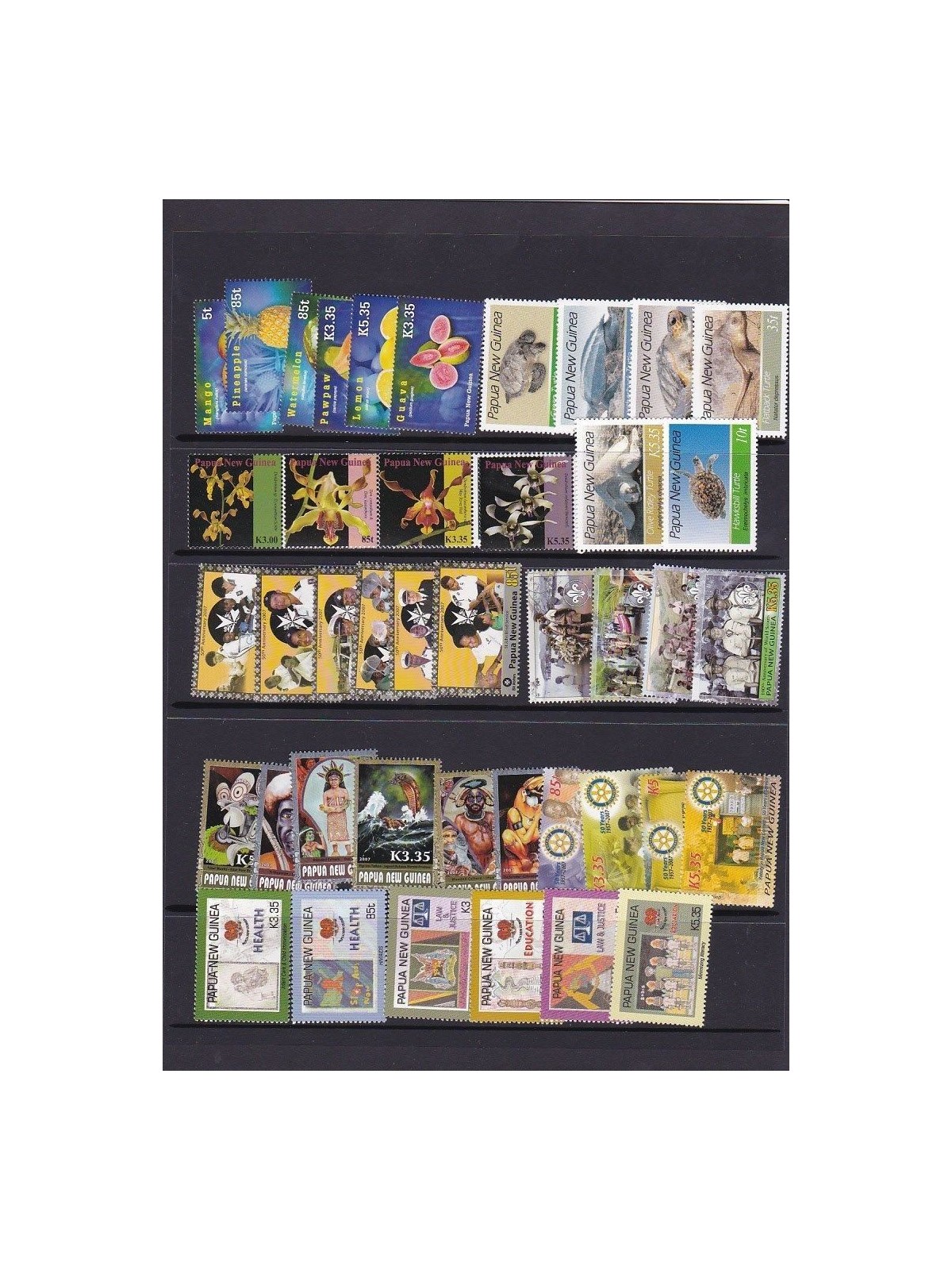 PAPUA NUOVA GUINEA 2007 Annata Completa 42v + 10 BF MNH**