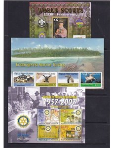 PAPUA NUOVA GUINEA 2007 Annata Completa 42v + 10 BF MNH**