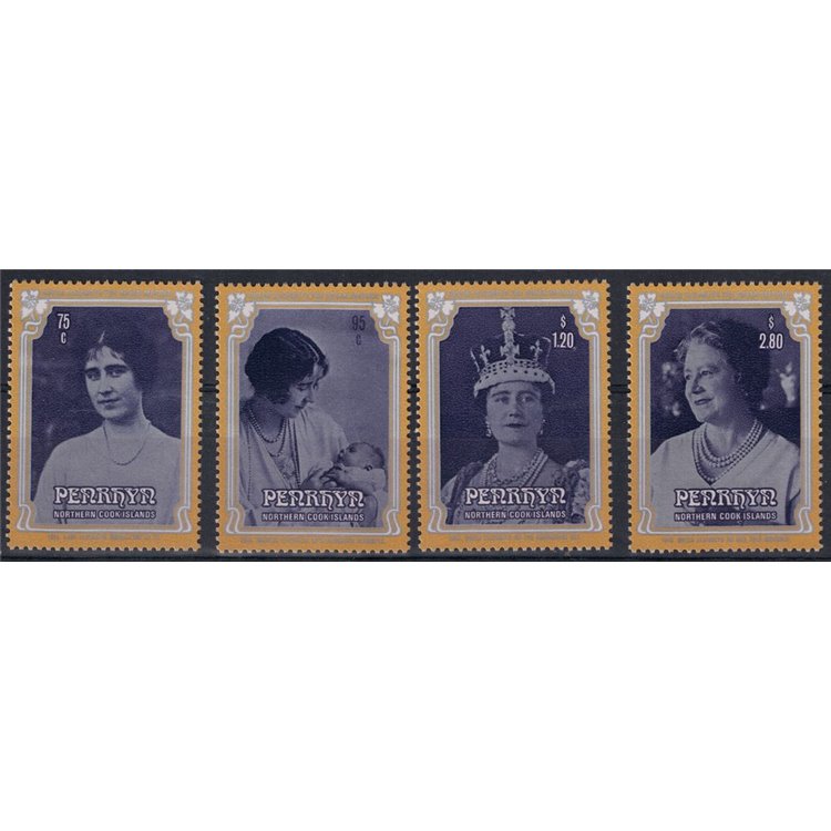 PENRHYN 1985 Queen Elizabeth II Birthday 4v MNH**