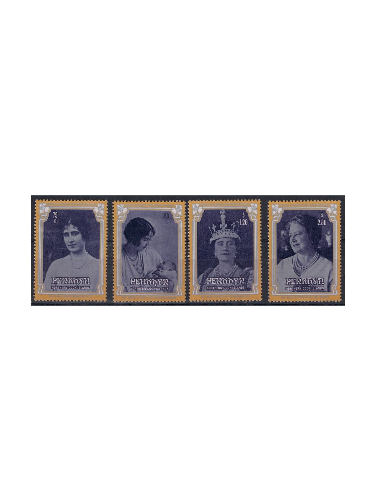 PENRHYN 1985 Queen Elizabeth II Birthday 4v MNH**