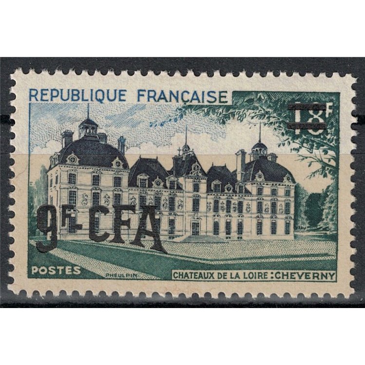 REUNION 1953-54 Cheverny 9f su 18f MNH**
