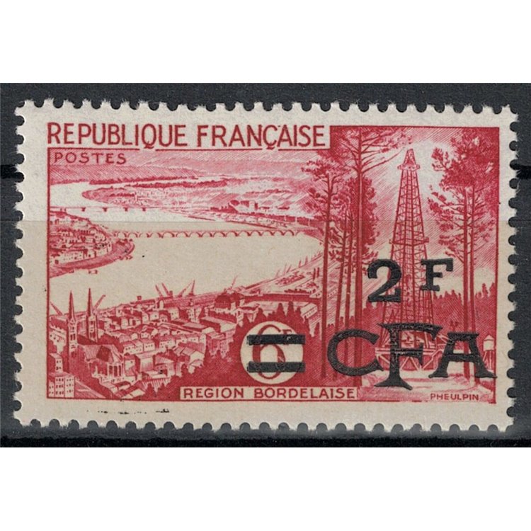 REUNION 1955-56 Bordelais 2f out of 6f MNH**