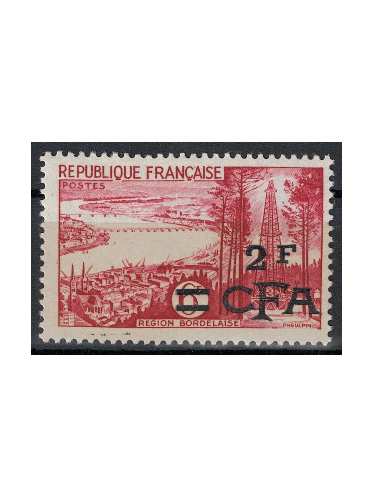 REUNION 1955-56 Bordelais 2f out of 6f MNH**