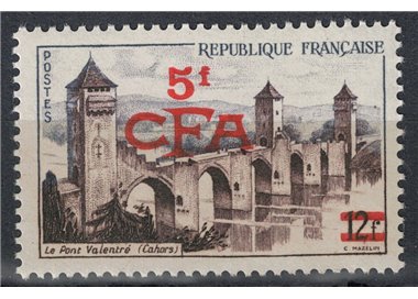 REUNION 1955-56 Cahors 5f su 12f MNH**