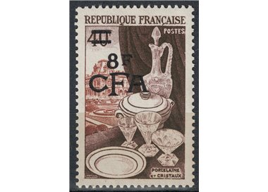REUNION 1953-54 Porcelaine 8f on 40f MNH**
