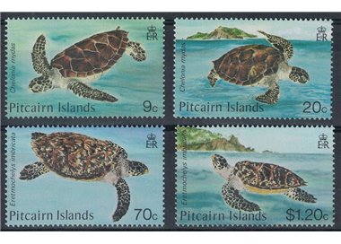 PITCAIRN 1986 Marine fauna, turtles 4v MNH**