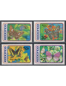 REDONDA 1982 Fauna, butterflies 4v MNH**