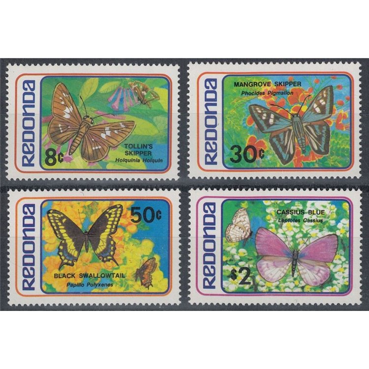 REDONDA 1982 Fauna, butterflies 4v MNH**