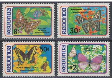 REDONDA 1982 Fauna, butterflies 4v MNH**