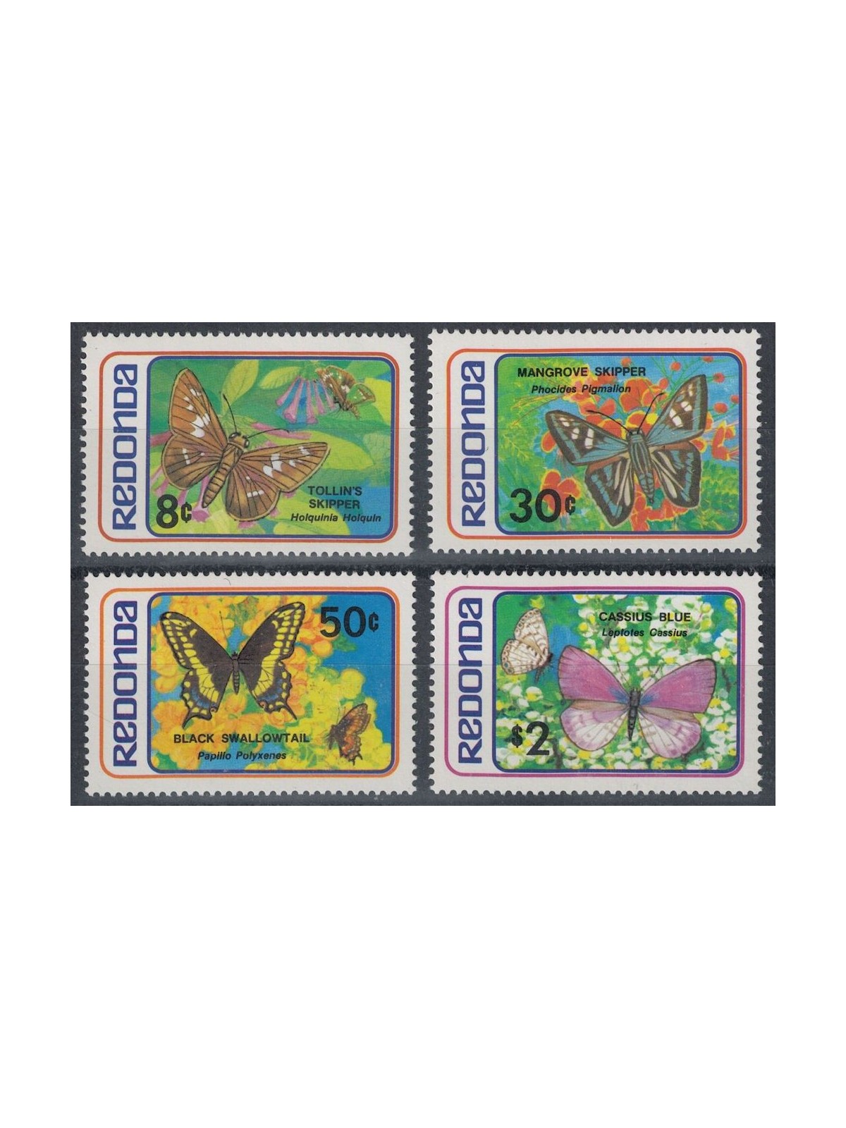 REDONDA 1982 Fauna, butterflies 4v MNH**