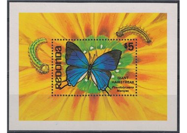REDONDA 1982 Fauna, butterflies s/s MNH**