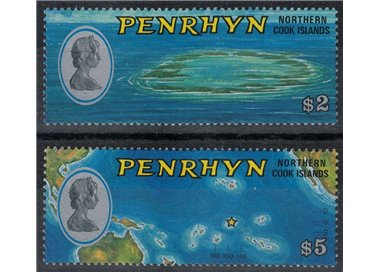 PENRHYN 1975 Serie ordinaria 2v MNH**