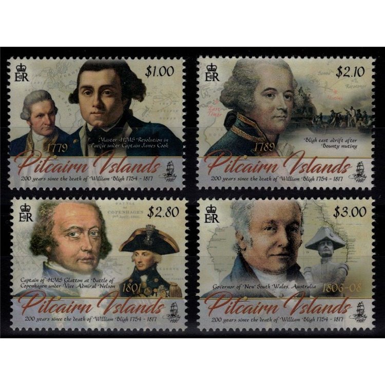 PITCAIRN 2017 William Bligh 4v MNH**