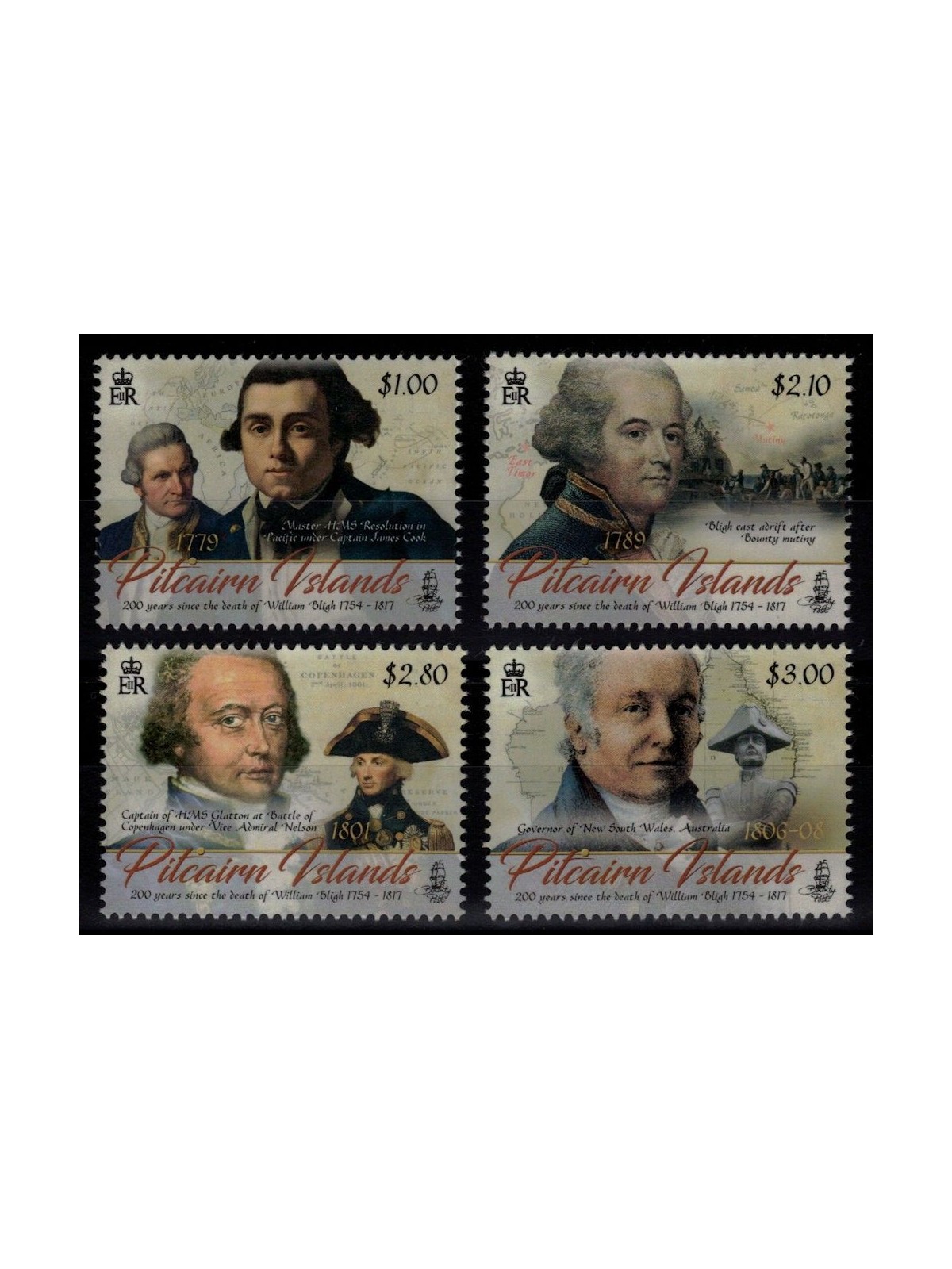PITCAIRN 2017 William Bligh 4v MNH**