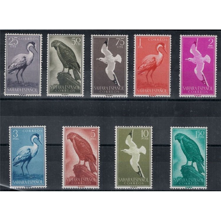 SPANISH SAHARA 1959 BIRDS 9 v.