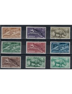 RIO MUNI 1964 Ordinary series, animals 9v MNH**