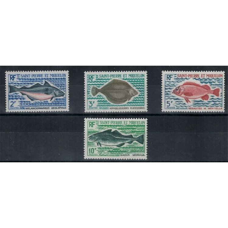 SAINT PIERRE E MIQUELON 1972 Fauna marina, pesci 4v MNH**