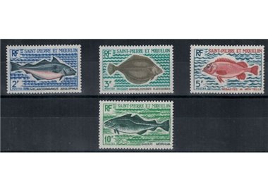 SAINT PIERRE AND MIQUELON 1972 Marine fauna, fish 4v MNH**