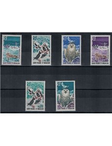 SAINT PIERRE E MIQUELON 1973 Fauna, uccelli 6v MNH**