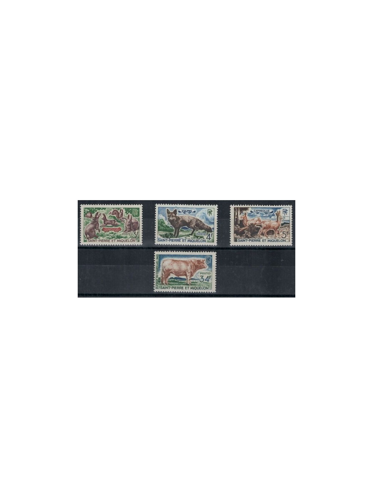 SAINT PIERRE AND MIQUELON 1964 Fauna, animals 4v MNH**
