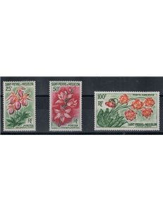SAINT PIERRE AND MIQUELON 1962 Flowers 3v MNH**