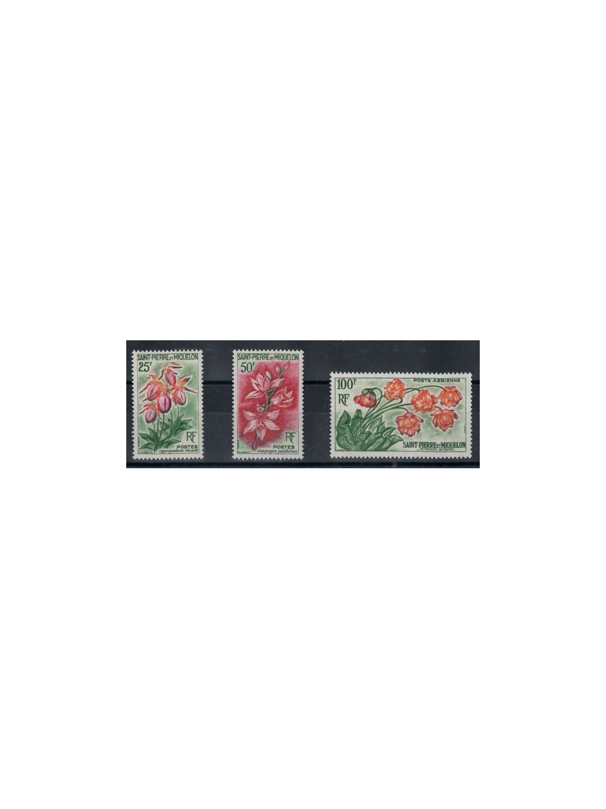 SAINT PIERRE AND MIQUELON 1962 Flowers 3v MNH**