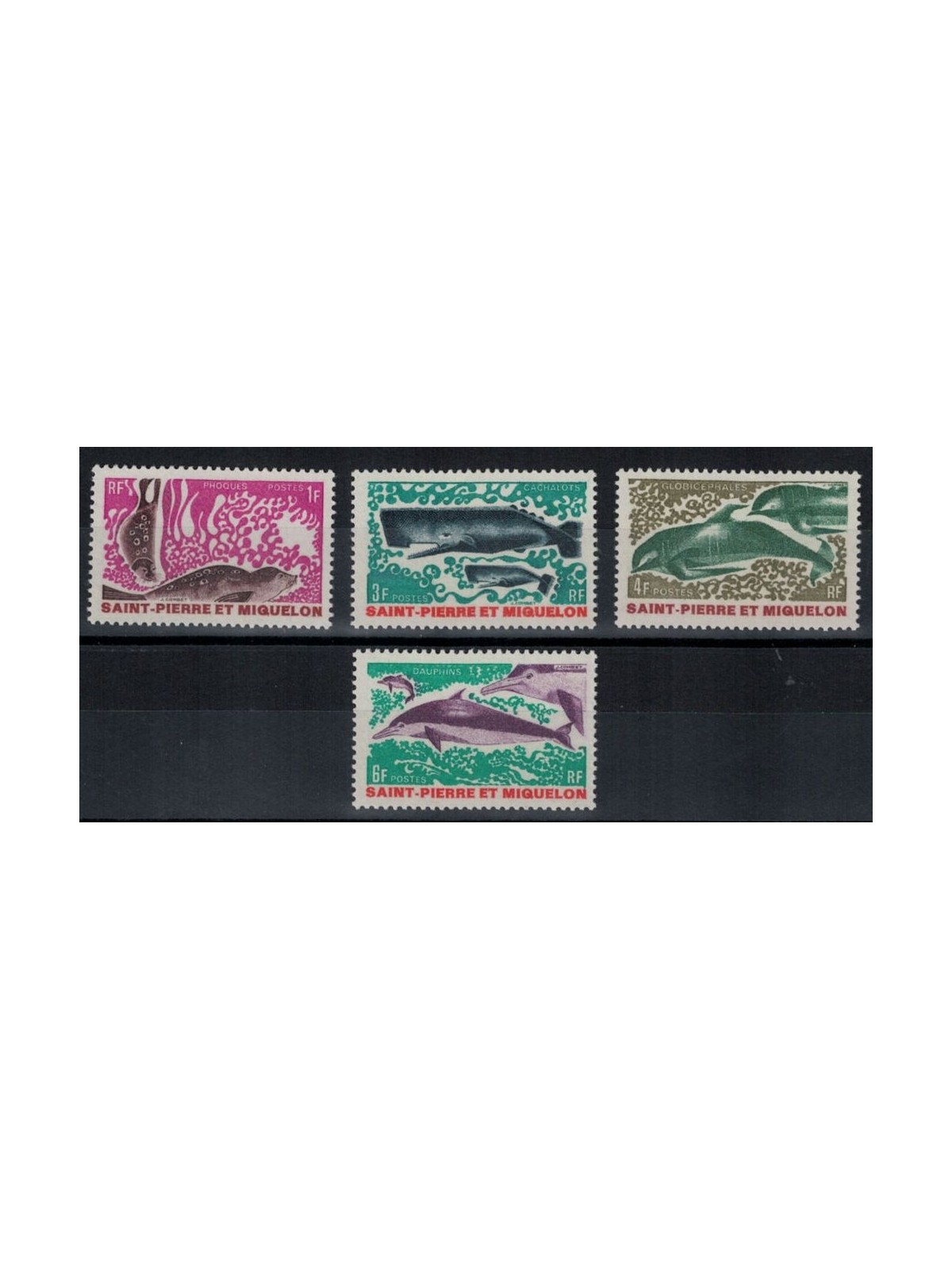 SAINT PIERRE AND MIQUELON 1969 Marine mammals 4v MNH**