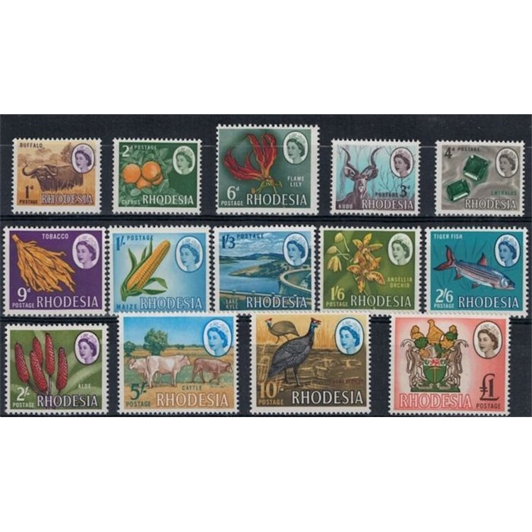 RHODESIA 1966 Ordinary series 14v MNH**