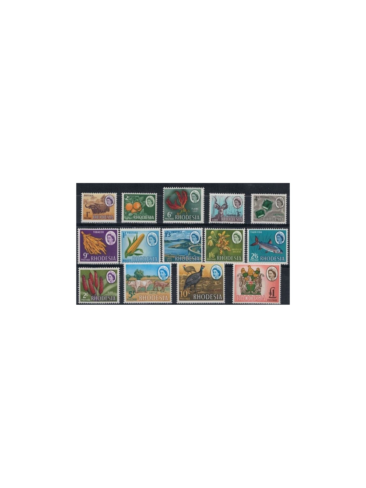 RHODESIA 1966 Ordinary series 14v MNH**
