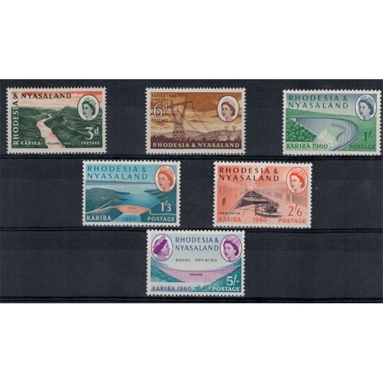 RHODESIA & NYASALAND 1960 Kariba Dam 6v MNH**