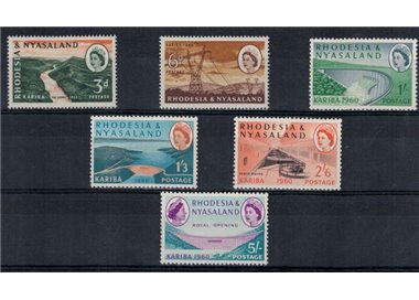 RHODESIA & NYASALAND 1960 Kariba Dam 6v MNH**