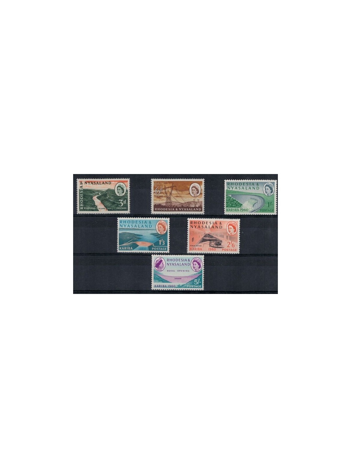 RHODESIA & NYASALAND 1960 Diga di Kariba 6v MNH**