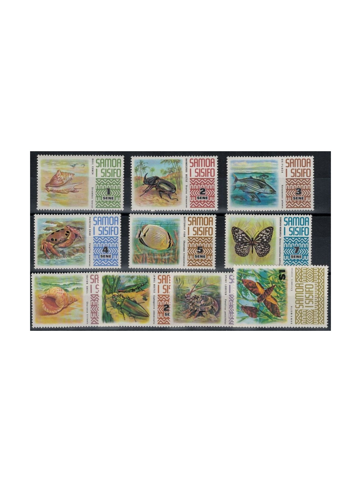 SAMOA I SISIFO 1972 Serie ordinaria 10v MNH**