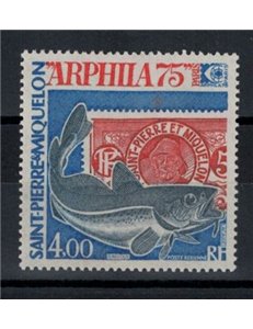 SAINT PIERRE E MIQUELON 1975 Arphila, posta aerea MNH**