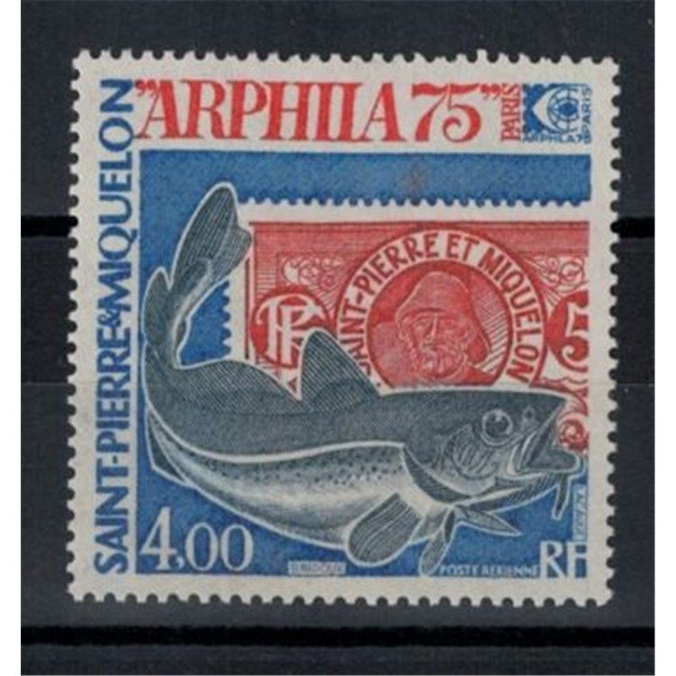 SAINT PIERRE AND MIQUELON 1975 Arphila, airmail MNH**