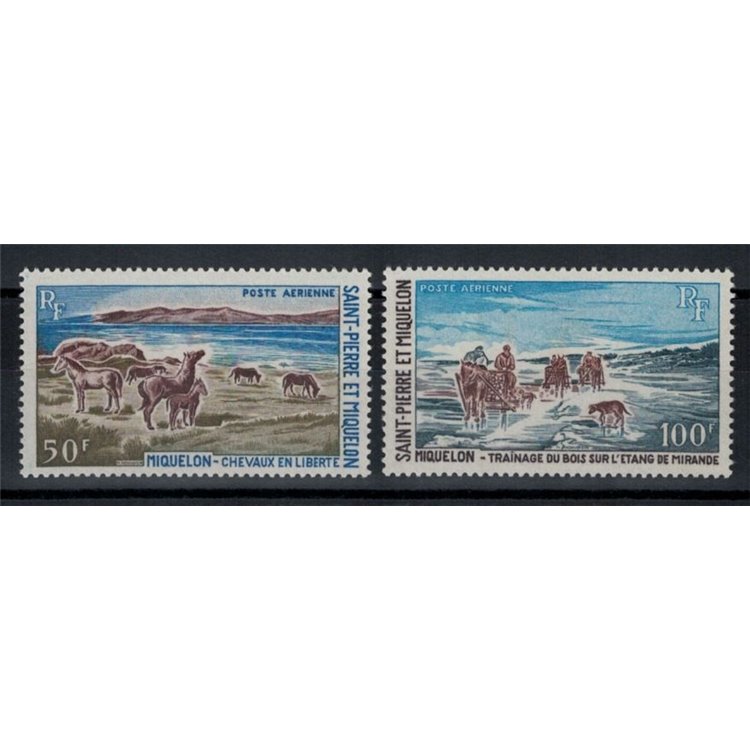 SAINT PIERRE AND MIQUELON 1969 Tourism, airmail 2v MNH**