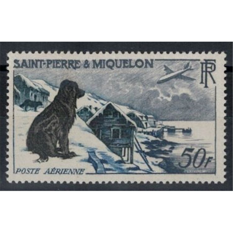SAINT PIERRE AND MIQUELON 1957 Airmail 50f MNH**