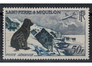 SAINT PIERRE AND MIQUELON 1957 Airmail 50f MNH**