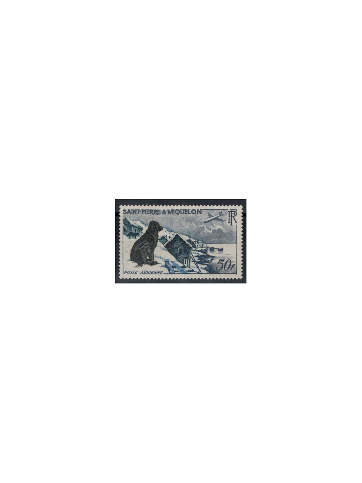 SAINT PIERRE AND MIQUELON 1957 Airmail 50f MNH**
