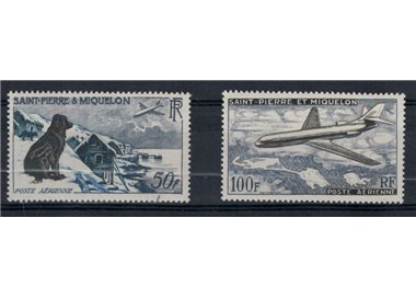 SAINT PIERRE AND MIQUELON 1957 Airmail 2v MNH**