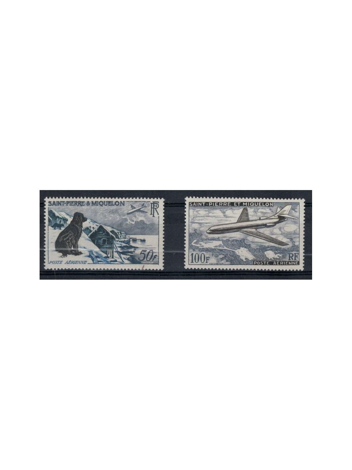 SAINT PIERRE E MIQUELON 1957 Posta aerea 2v MNH**