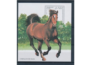 SAHARA OCCIDENTALE 1995 Cavalli / Horses - Blocco foglietto MNH**