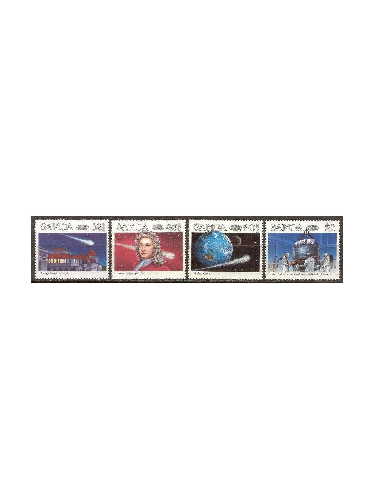 SAMOA 1986 Cometa di Halley 4v MNH**