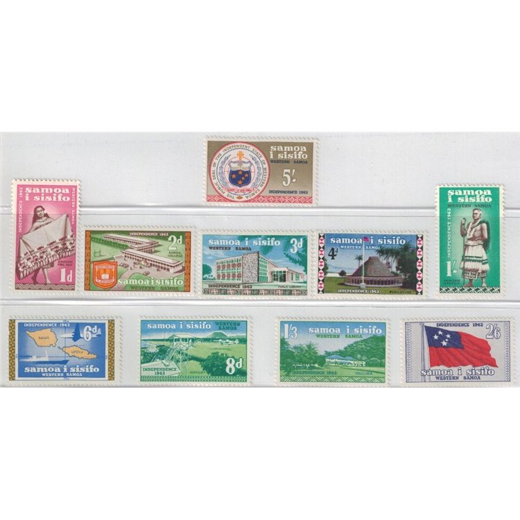 SAMOA I SISIFO 1962 Indipendenza 10v MNH**